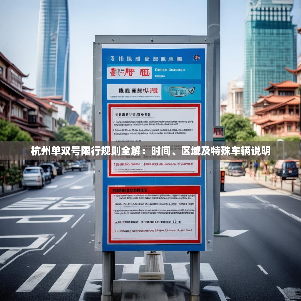 杭州单双号限行规则全解：时间、区域及特殊车辆说明