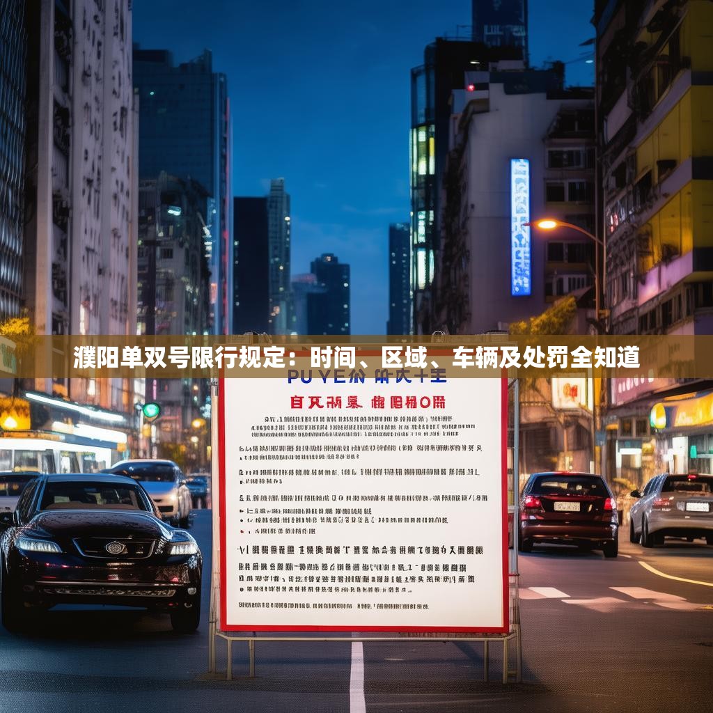 濮阳单双号限行规定：时间、区域、车辆及处罚全知道