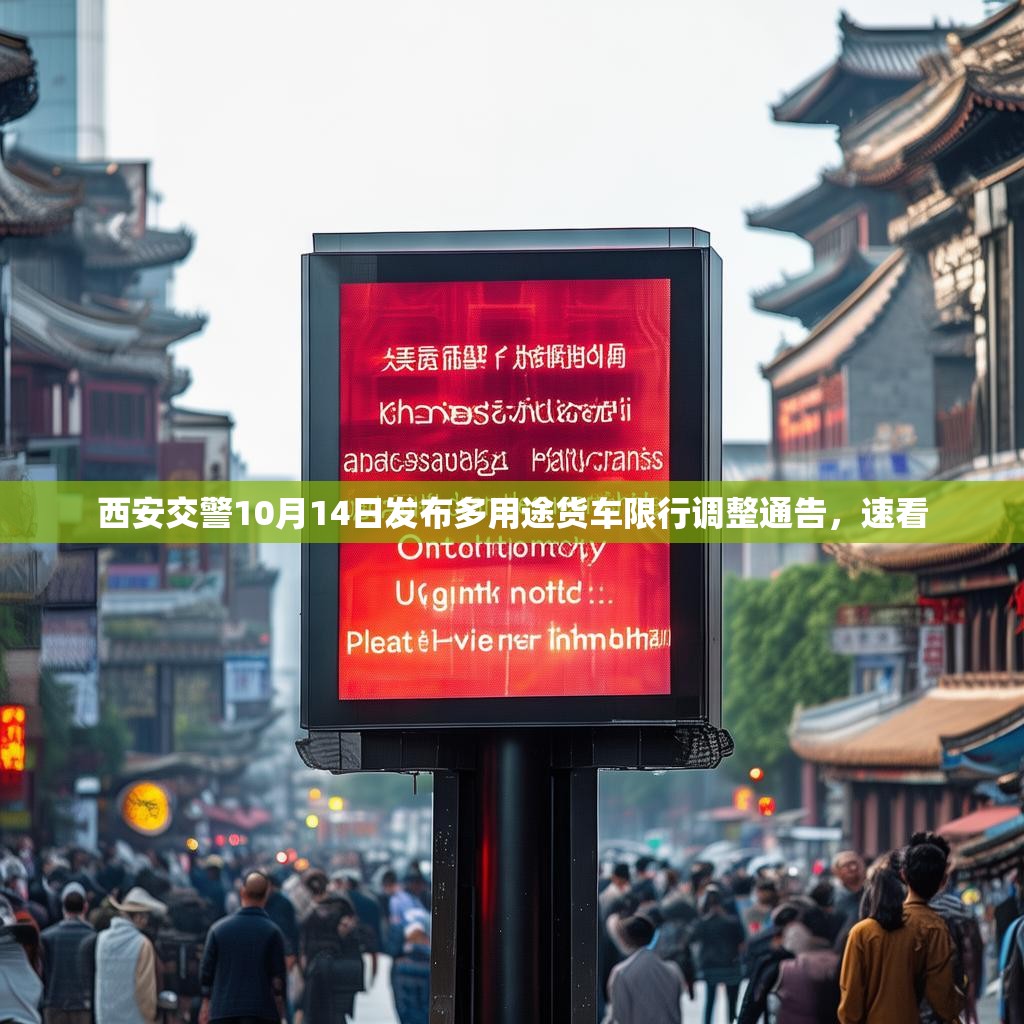 西安交警10月14日发布多用途货车限行调整通告，速看