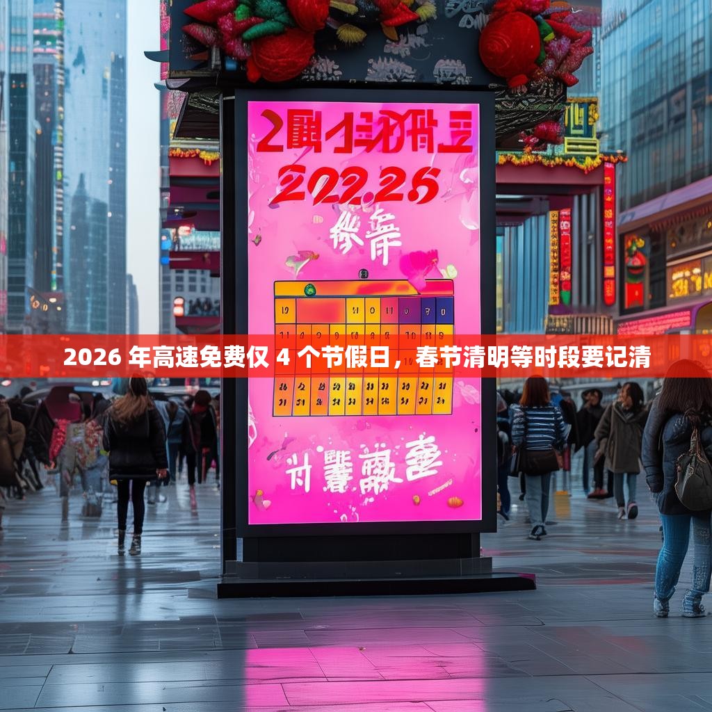 2026 年高速免费仅 4 个节假日，春节清明等时段要记清