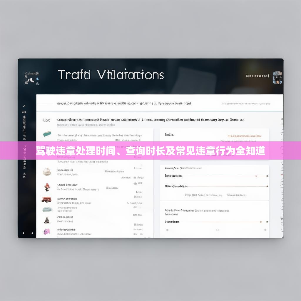 驾驶违章处理时间、查询时长及常见违章行为全知道