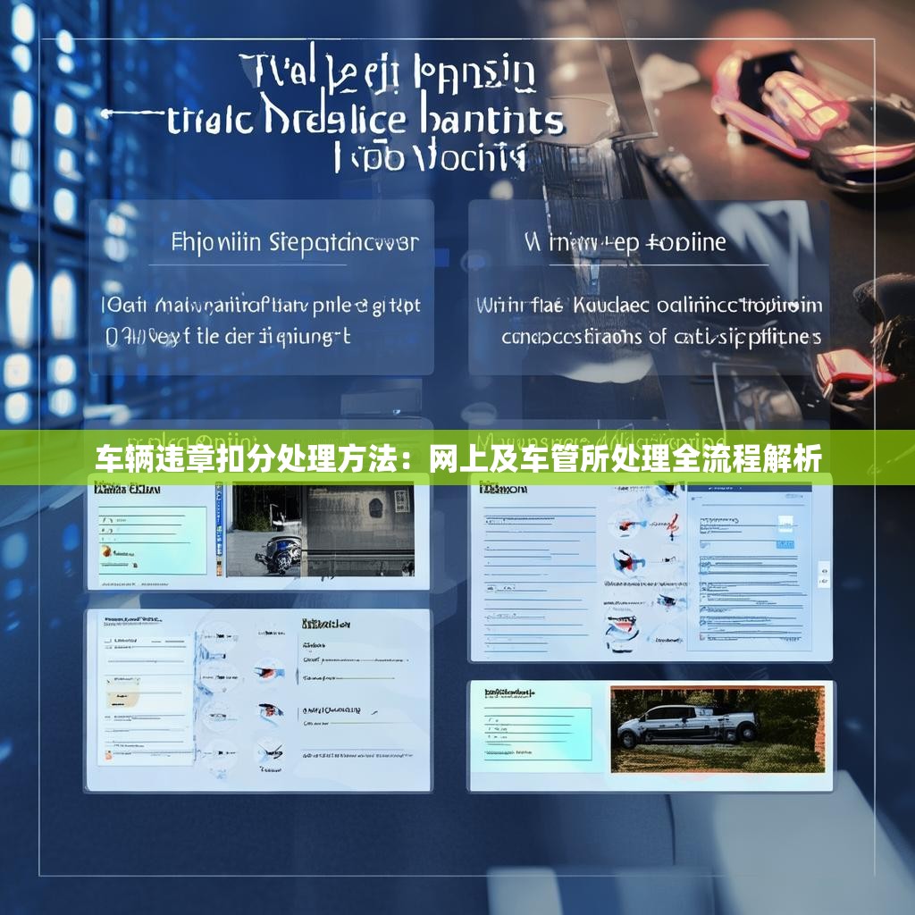 车辆违章扣分处理方法:网上及车管所处理全流程解析