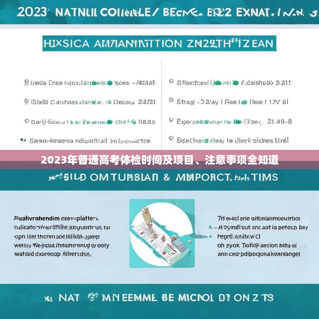 2023年普通高考体检时间及项目、注意事项全知道