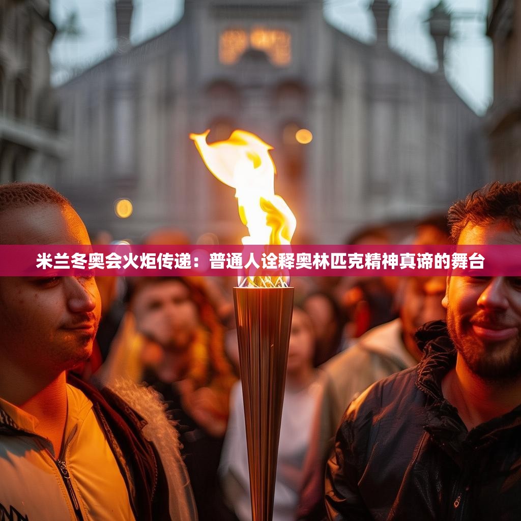 米兰冬奥会火炬传递:普通人诠释奥林匹克精神真谛的舞台
