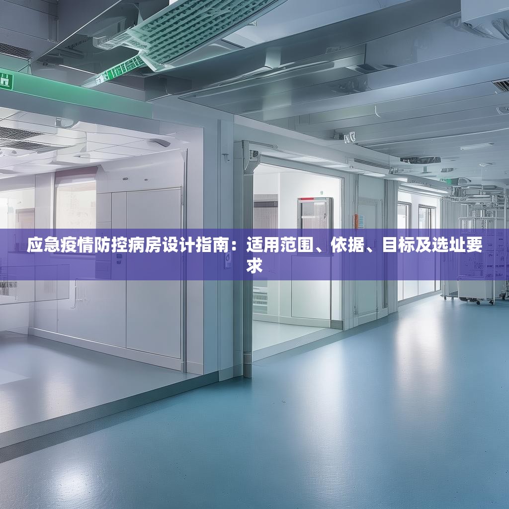 应急疫情防控病房设计指南：适用范围、依据、目标及选址要求