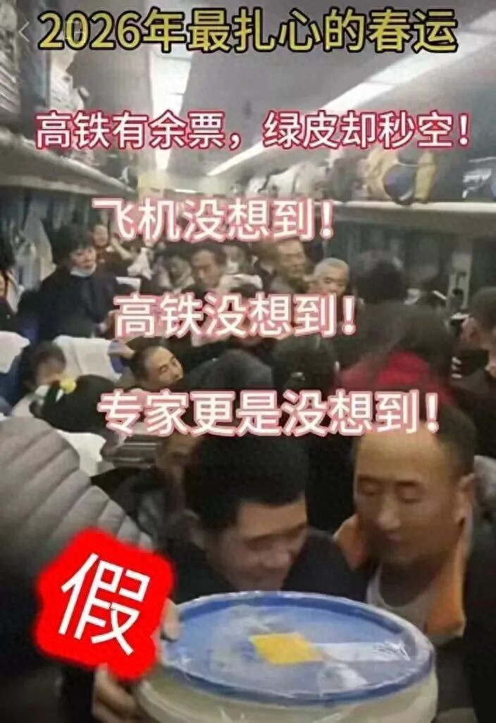 炮制2026年春运绿皮车谣言，这5名造谣者被行拘