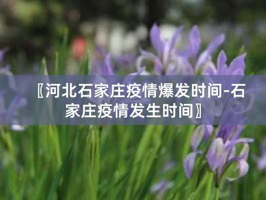 石家庄疫情爆发时间是何时？权威信息告诉你